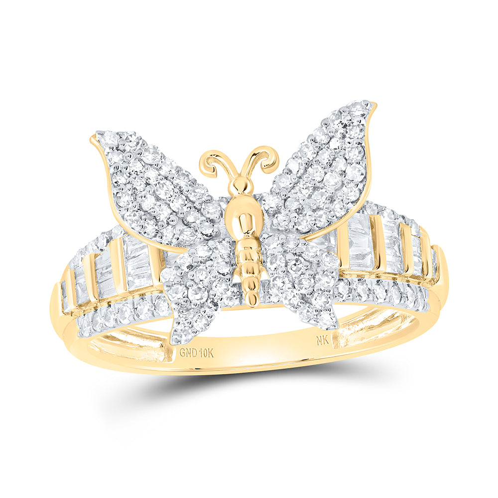 5/8CTW-DIA NK BUTTERFLY RING