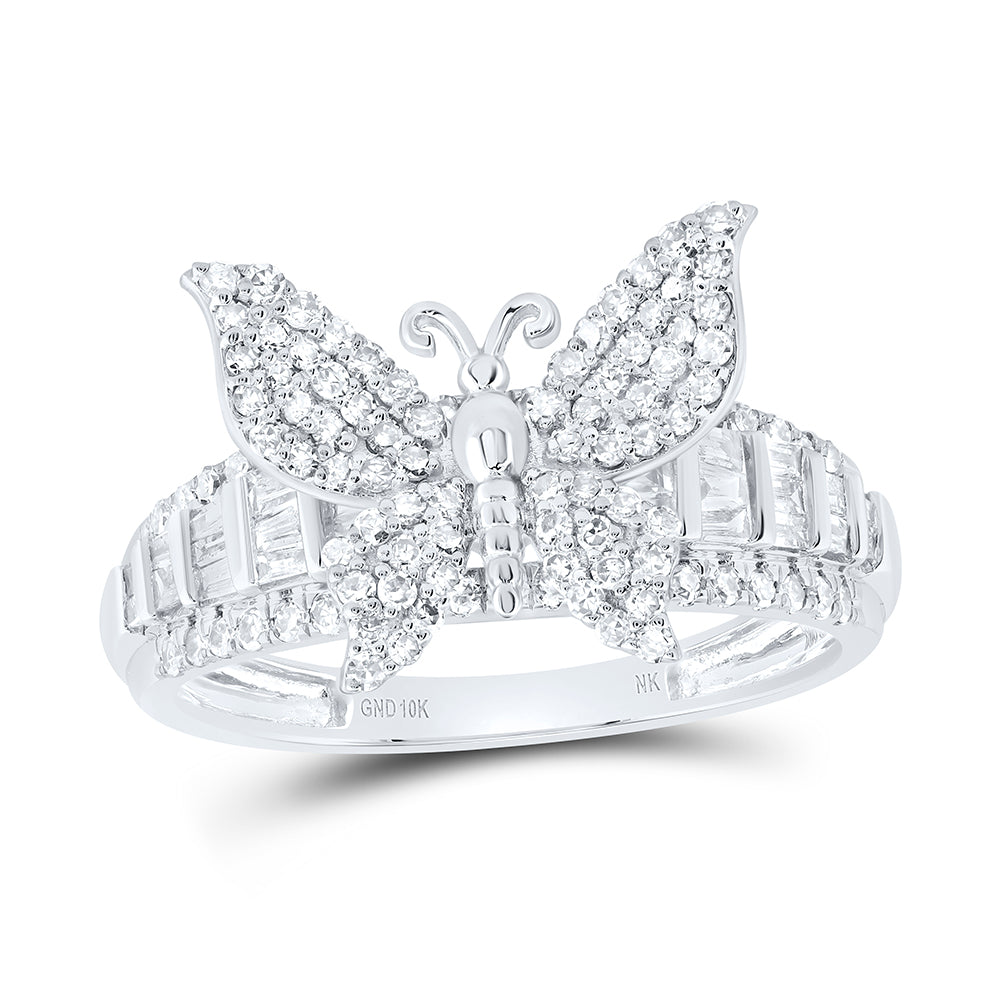 5/8CTW-DIA NK BUTTERFLY RING