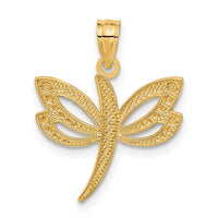 Load image into Gallery viewer, 14k w/Rhodium Dragonfly Pendant
