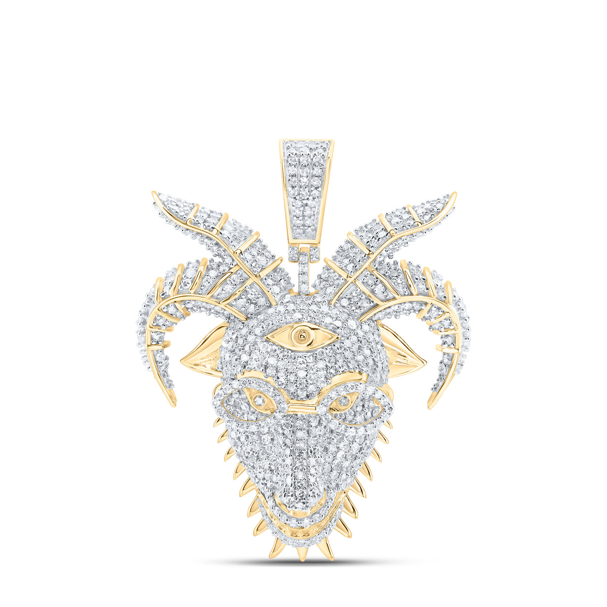 2CTW-DIA NK GOAT MENS CHARM