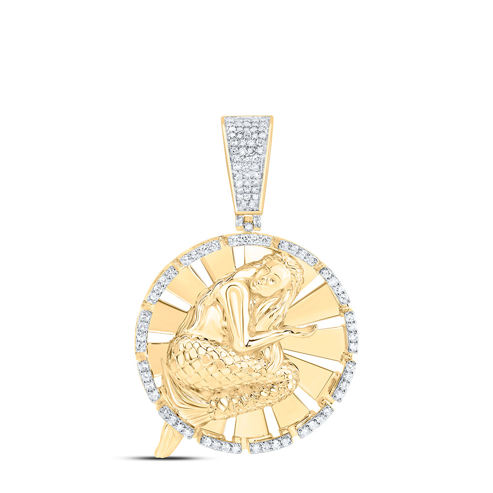 1/2CTW-DIA NK MERMAID PEARL PENDANT