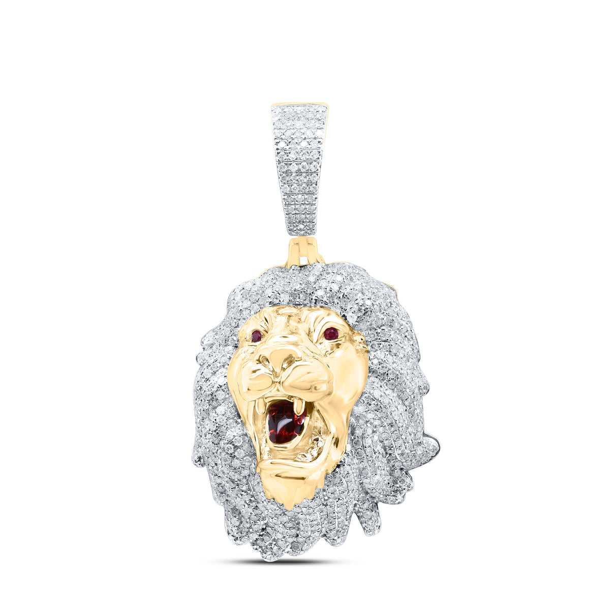 1 1/3CTW-DIA P1 0.04CT RD-RU LION MENS CHARM