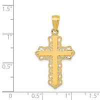 Load image into Gallery viewer, 14K Lace Trim Cross Pendant
