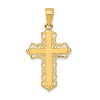 Load image into Gallery viewer, 14K Lace Trim Cross Pendant
