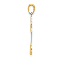 Load image into Gallery viewer, 14K Beaded Cross with Heart Pendant
