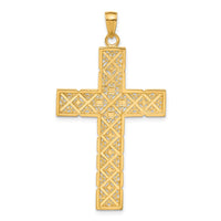 Load image into Gallery viewer, 14K w/Rhodium Latin Cross Pendant
