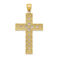 Load image into Gallery viewer, 14K w/Rhodium Latin Cross Pendant
