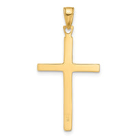 Load image into Gallery viewer, 14K Satin Finish Accent Stick Cross Pendant
