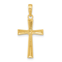 Load image into Gallery viewer, 14K Diamond-cut X Cross Pendant
