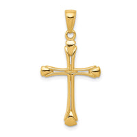 Load image into Gallery viewer, 14K Cross with Triangle Tips Pendant
