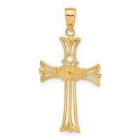 Load image into Gallery viewer, 14K Claddagh Cross Pendant
