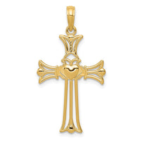 Load image into Gallery viewer, 14K Claddagh Cross Pendant
