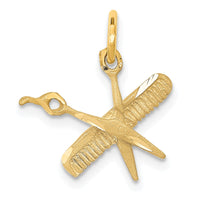 Load image into Gallery viewer, 14k Comb and Scissors Charm
