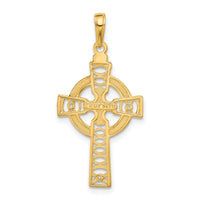 Load image into Gallery viewer, 14K Celtic Cross with Eternity Circle Pendant
