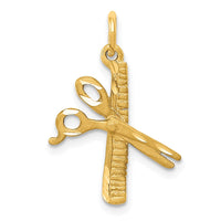 Load image into Gallery viewer, 14k Comb and Scissors Charm

