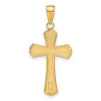 Load image into Gallery viewer, 14K Diamond-cut Beveled Edges Cross Pendant
