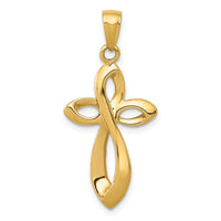 Load image into Gallery viewer, 14K Polished w/Satin Figure 8 Cross Pendant
