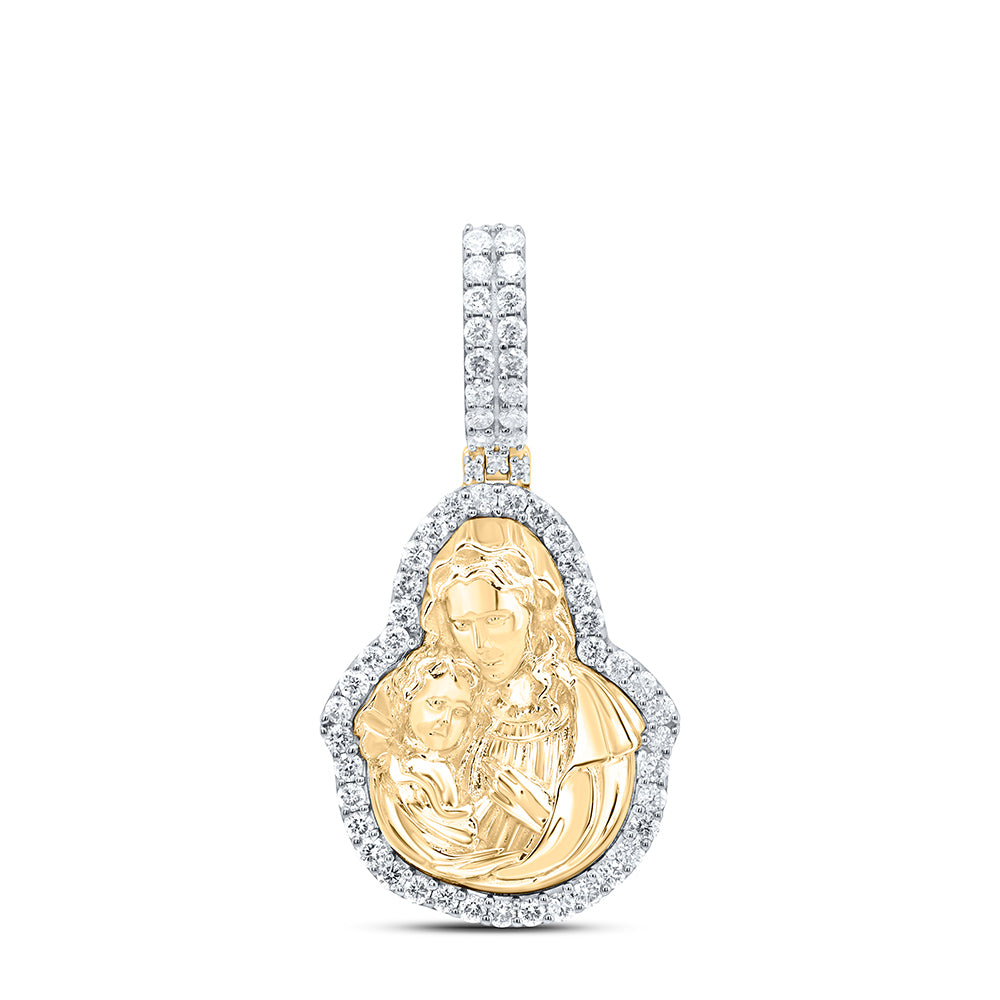 1CTW-DIA NK MARY CHRIST MENS CHARM