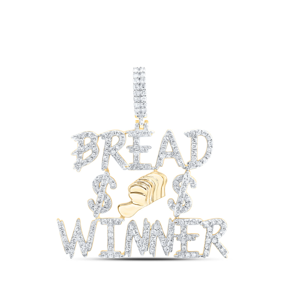 1 3/8CTW-DIA NK BREAD WINNER MENS CHARM