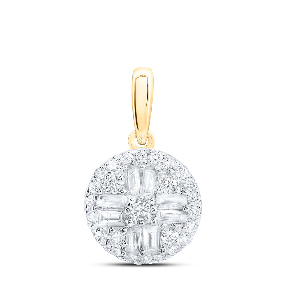1/3CTW-DIA ANA M FASHION ROUND BAGUETTE PENDANT