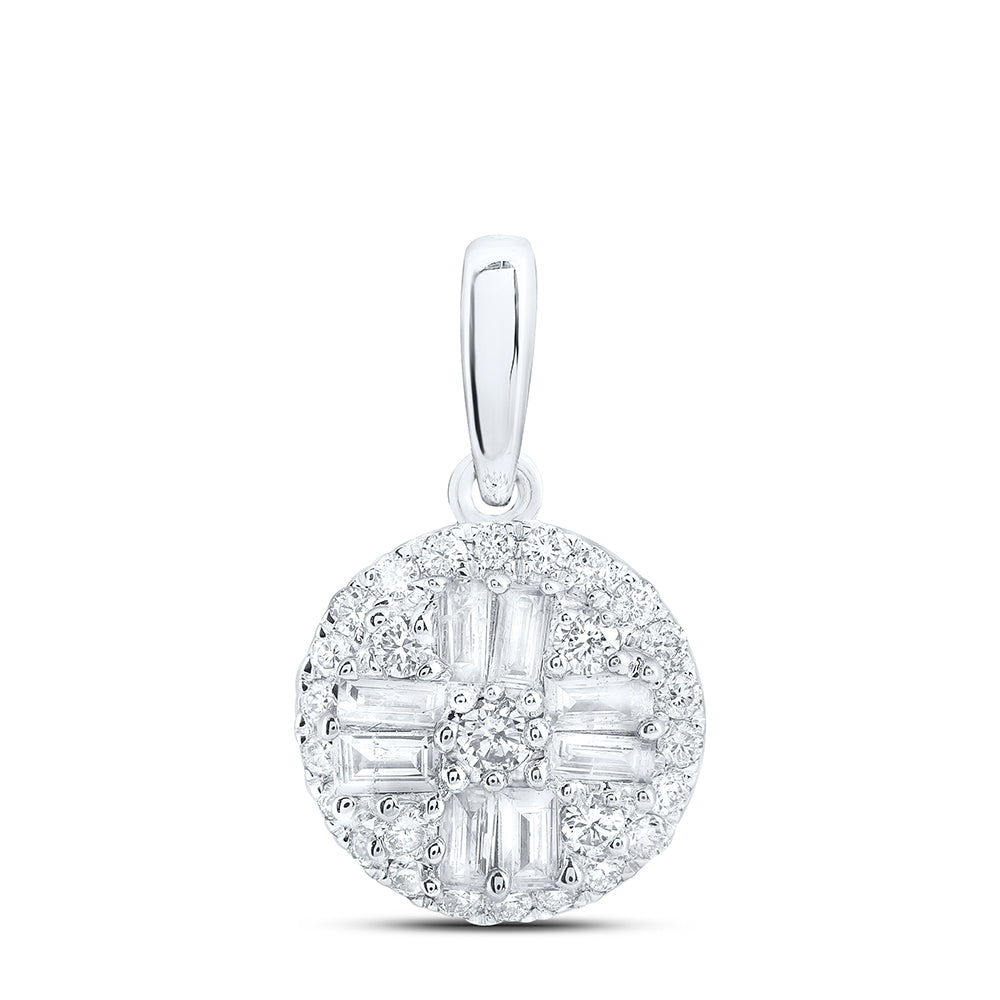 1/3CTW-DIA ANA M FASHION ROUND BAGUETTE PENDANT