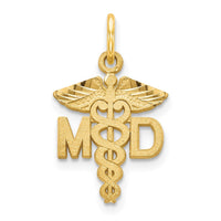 Load image into Gallery viewer, 14k M.D. Caduceus Charm
