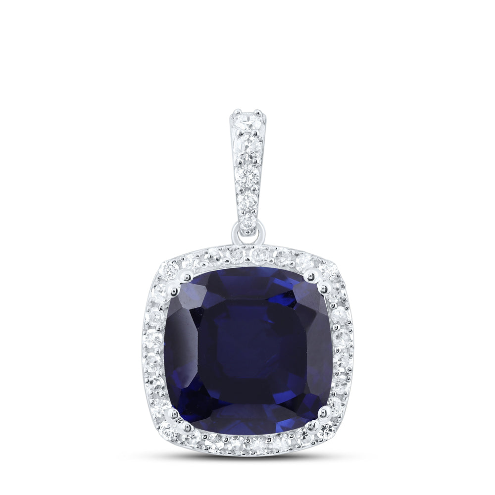 1/3CTW-DIA P1 10X10 MM CU-BS SYNTHETIC PENDANT