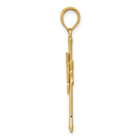 Load image into Gallery viewer, 14K Dove on Cross Pendant
