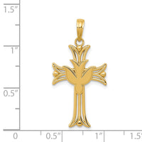 Load image into Gallery viewer, 14K Dove on Cross Pendant
