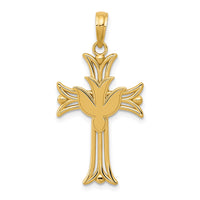 Load image into Gallery viewer, 14K Dove on Cross Pendant
