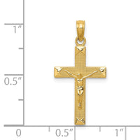 Load image into Gallery viewer, 14K Beveled Tipped Crucifix Pendant
