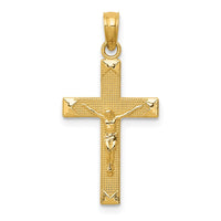 Load image into Gallery viewer, 14K Beveled Tipped Crucifix Pendant
