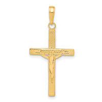 Load image into Gallery viewer, 14K Diamond-cut Fancy Tipped Crucifix Pendant
