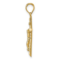 Load image into Gallery viewer, 14K Stick Style Crucifix Pendant
