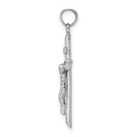Load image into Gallery viewer, 14K White Gold Stick Style Crucifix Pendant
