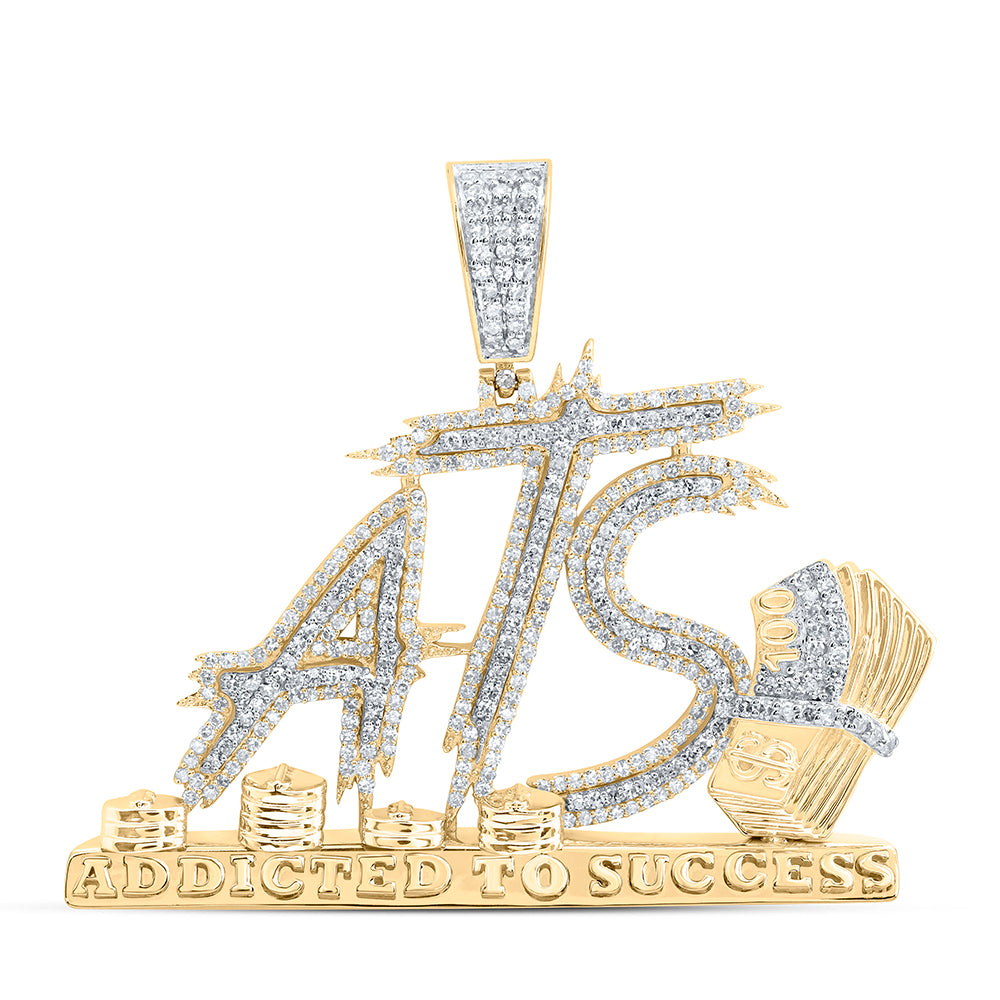 1 3/8CTW-DIA NK ATS -ADDICTED TO SUCCESS MENS CHARM