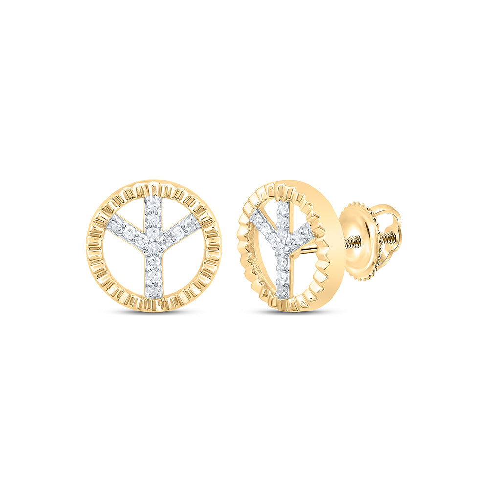 1/10CTW-DIA P1 ROUND EARRING