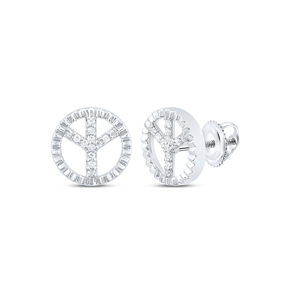 1/10CTW-DIA P1 ROUND EARRING