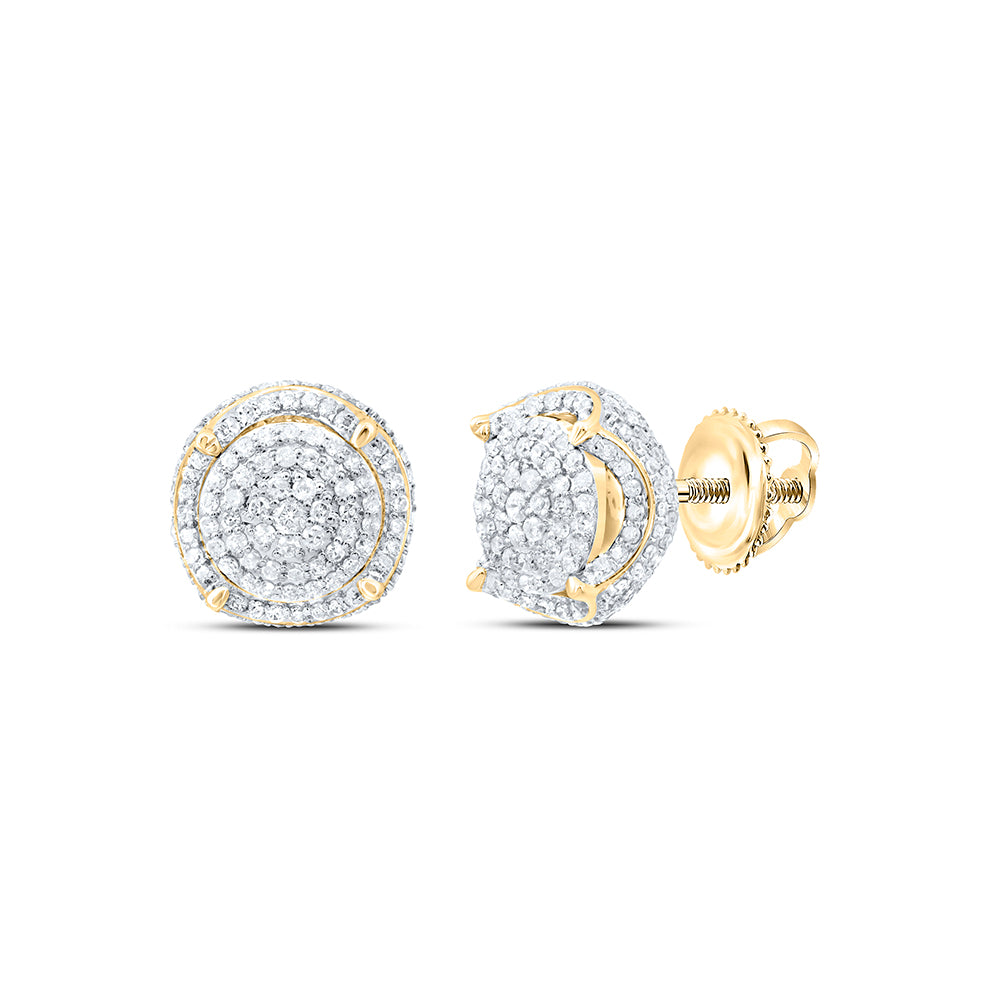 1 1/2CTW-DIA P1 ROUND MENS EARRING