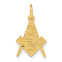 Load image into Gallery viewer, 14k Polished and Textured Masonic Symbol Charm
