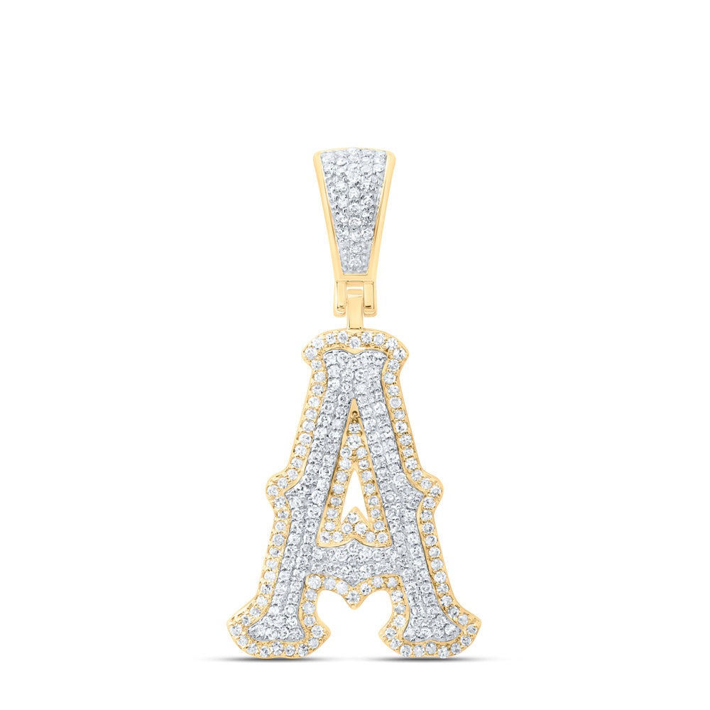 3/4CTW-DIA NK FASHION INITIAL "A" PENDANT