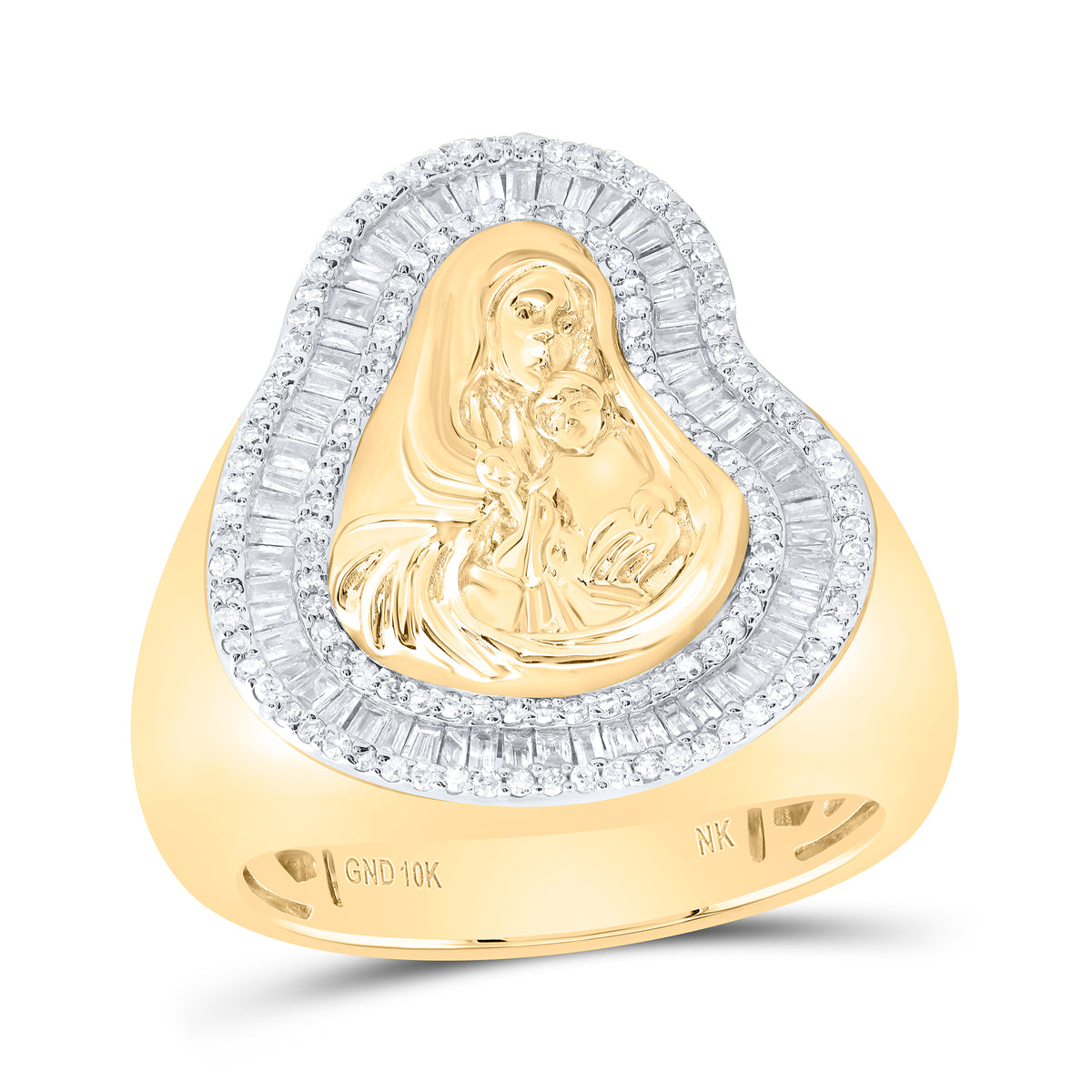 3/4CTW-DIA NK MOTHER MARY MENS RING