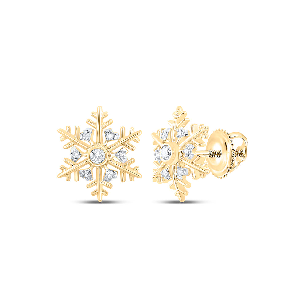 1/10CTW-DIA NK FASHION SNOW FLAKE EARRING