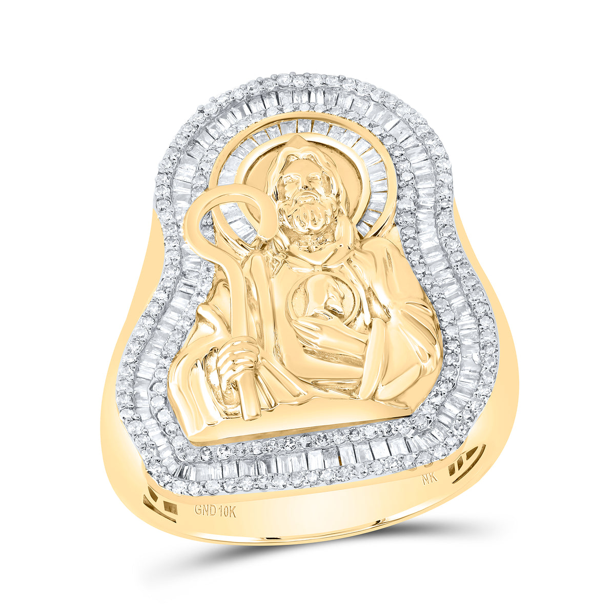 1CTW-DIA NK ST.JUDE MENS RING