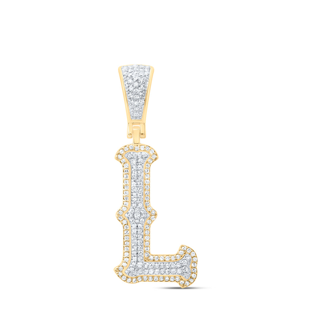 3/8CTW-DIA NK FASHION INITIAL "L" PENDANT