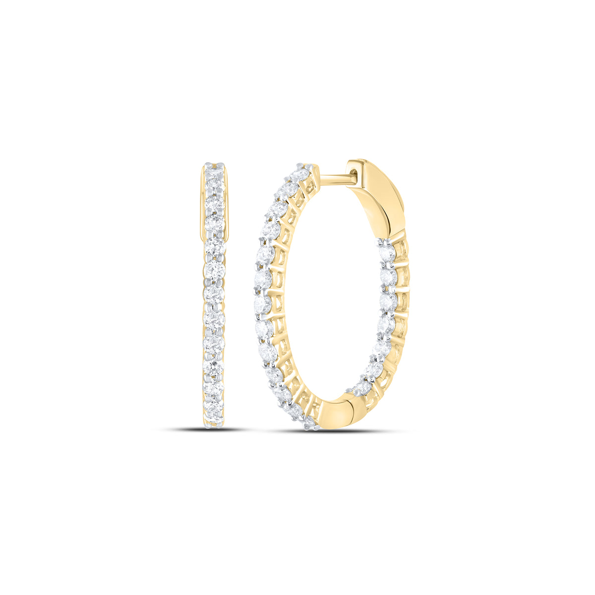 1CTW-DIA ANA M FASHION OVAL HOOP EARRING