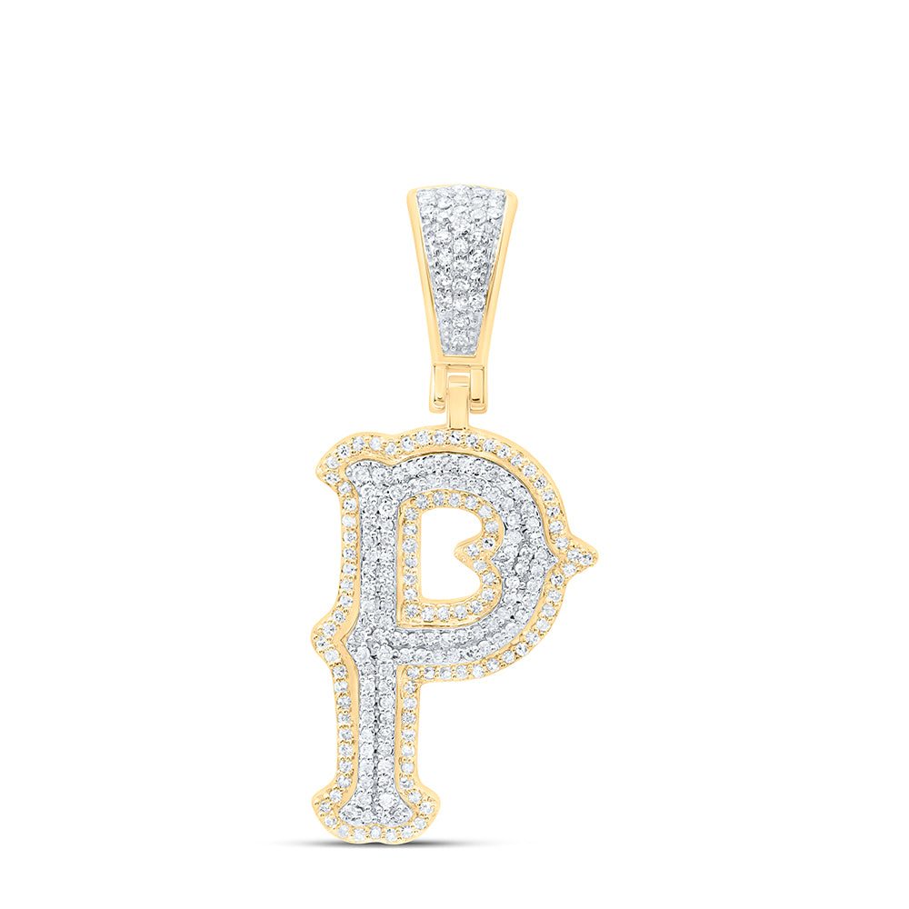 1/2CTW-DIA NK FASHION INITIAL "P" PENDANT