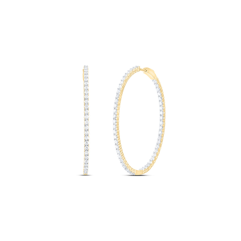 3CTW-DIA ANA M FASHION OVAL HOOP EARRING