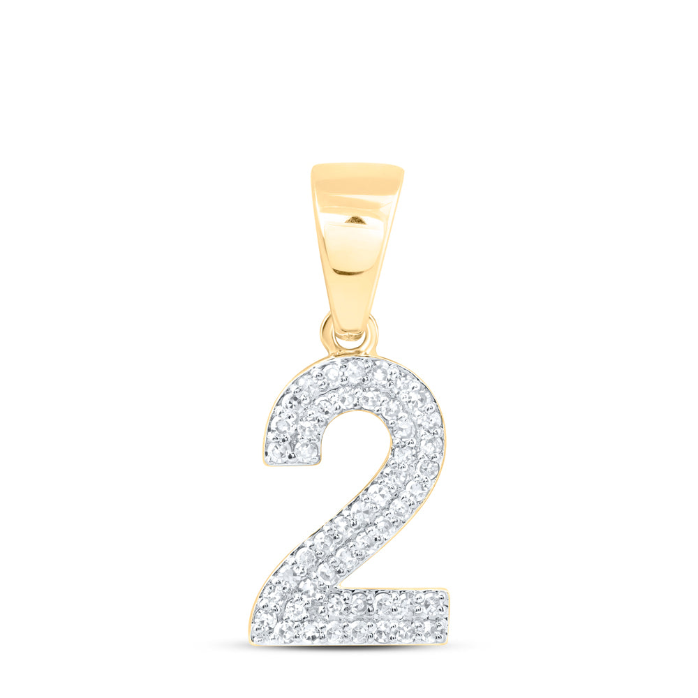1/4CTW-DIA NK NUMBER "2" FASHION PENDANT