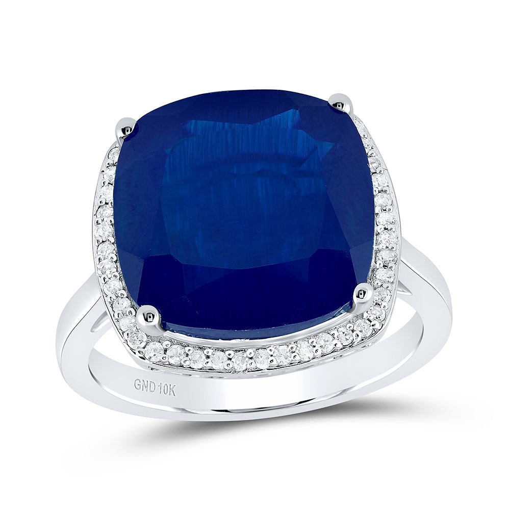 1/5CTW-DIA P1 13X13 MM CU-BS SYNTHETIC RING